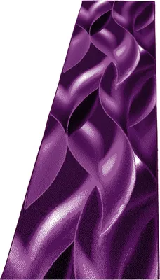 Produktbild von Teppich Läufer Wohnzimmer Lila 80x300 Abstraktes Wellen Design aus Polypropylen