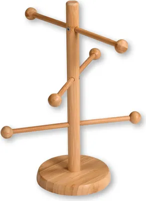 Produktbild von Kesper Brezn und Wurstständer 6 armig Höhe 37cm in braun aus Bambus