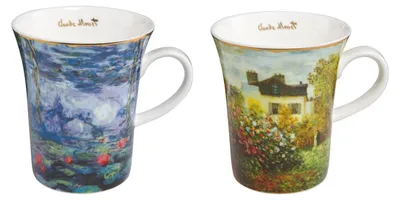 Produktbild von 2er Set Claude Monet Künstlertassen DAS KÜNSTLERHAUS + SEEROSE Goebel Porzellan