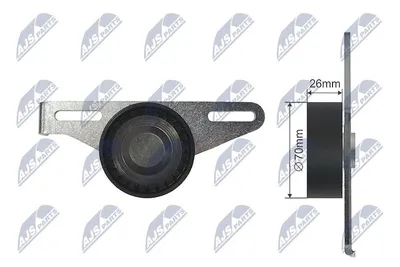 Produktbild von NTY RNK-RE-022 Spannrolle Keilrippenriemen 70mm für RENAULT CLIO II (BB0/1/2, CB0/1/2) KANGOO (KC0/1) für DACIA SANDERO