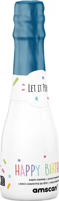 Produktbild von Konfettishooter Flasche Blau | 16 cm Bunt
