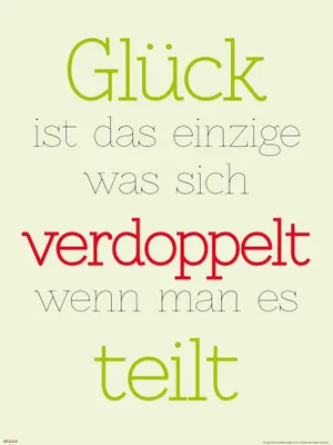 Produktbild von Motivational - Poster - Glück ist das einzige + 1 Ü-Poster der Grösse 61x91,5cm