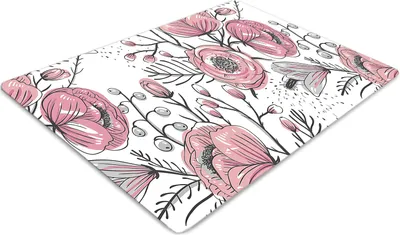 Produktbild von Stuhlunterlage Bürostuhlunterlage 120 cm x 90 cm Bodenmatte Bürostuhlunterlage - Pastellrosenkunst