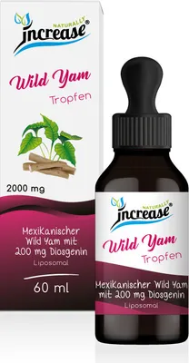 Produktbild von Liposomale Wild Yam Tropfen hochdosiert - (60.000mg Wild Yam pro Packung) 2000mg Wild Yam pro Tagesdosis davon 200mg Diosgenin