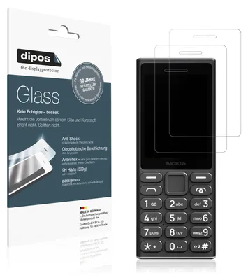Produktbild von 2x Schutzfolie für Nokia 105 4G 2024 matt - Anti-Shock 9H Folie dipos Glass Kunststoffglas