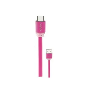 Produktbild von Sunnix 1,2m Softtouch USB Typ-C Ladekabel Datenkabel Kabel Ladegerät in Pink