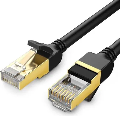 Image de Câble internet RJ45 rond UGREEN NW107 Cat.7, STP, 2 m (Noir)