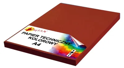 Immagine prodotto di Carta tecnica A4 180 g, rosso scuro v2, 50 fogli