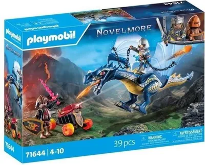 Zdjęcie produktu dla PLAYMOBIL Novelmore Combattants avec Dragons et Canon, Zestaw Konstrukcyjny, 39 elementów, Od 4 lat