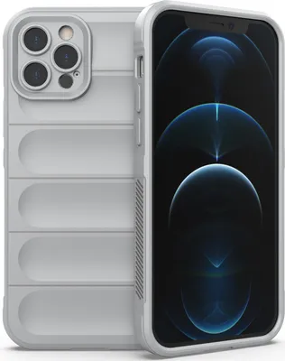 Produktbild von iPhone 12 Pro Max Hülle, Weich TPU Silikon Stossfest Anti-rutsch Schutzhülle für iPhone 12 Pro Max Grau