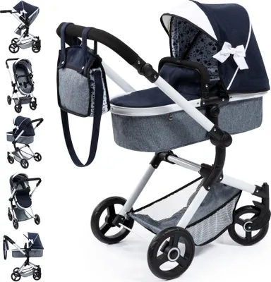 Produktbild von Bayer Design 18481AB Kočík pre bábiky, prestaviteľný ako jogger, nastaviteľný, otočné tlačidlá, taška