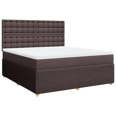 Produktbild von Boxspringbett mit Matratze Dunkelbraun 180x200 cm Stoff