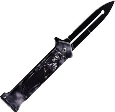 Produktbild von Grim Reaper-Messer mit schwarzer Stahlklinge