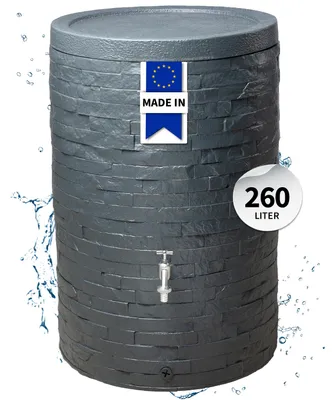 Productafbeelding van GARANTIA MURO regenwatertank 260 L graphite grey