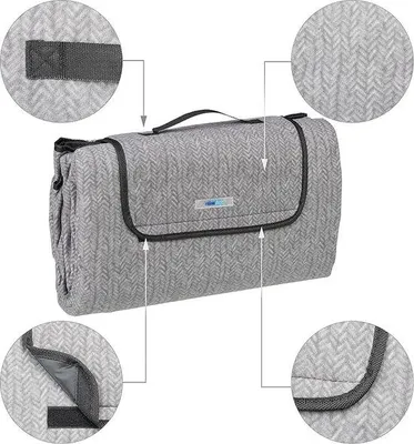Produktbild von Famanu Picknickdecke - XXL Stranddecke, 200x200cm