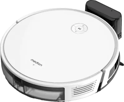 Immagine prodotto di Aspirapolvere robot MEDION con navigazione intelligente S35 (app e controllo vocale, potenza di aspirazione 4000 Pa, navigazione giroscopica in linee a S sistematiche, rilevamento tappeti, sensori a parete)