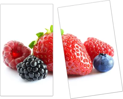 Produktbild von Spritzschutz Herdabdeckplatte Schneidebrett aus Glas Mix aus Beeren  2-Teilig (60x52cm)
