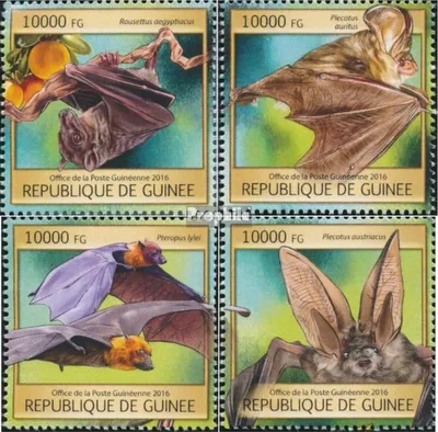 Produktbild von Briefmarken Guinea 2016 Mi 11846-11849 (kompl. Ausgabe) postfrisch Fledermäuse