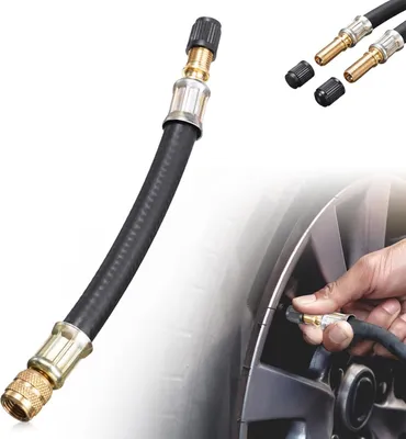Produktbild von Universelle Flexible Reifenventil-Verlängerung Ventilverlängerungen 100mm Autoventil für PKW, LKW, Motorräder, Fahrräder