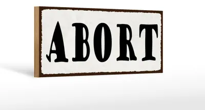 Produktbild von Holzschild Hinweis 27x10cm Abort