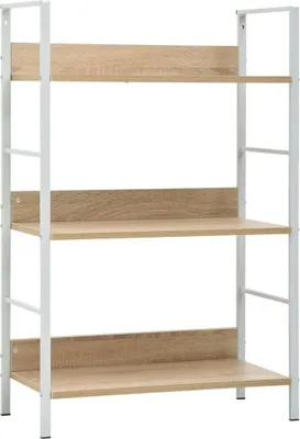Produktbild von The Living Store knihovna 3 police dub 60×27,6×90,5 cm materiál na bázi dřeva