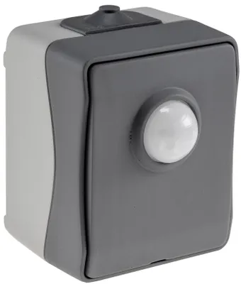 Produktbild von NUQUI Feuchtraum PIR Bewegungsmelder 120° bis 6m 250V 2-500W IP54