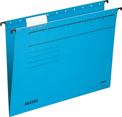 Image de Dossier suspendu Leitz ALPHA 19850035 A4 ouvert en haut/côté bleu 25 pcs/paquet
