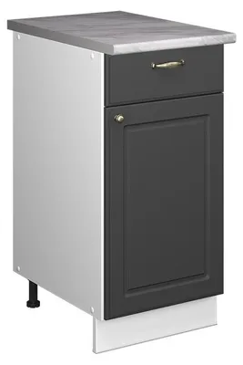 Obrázek produktu pro Spodní skříňka pro dřez/varnou desku Vicco Fame-Line Anthrazit-Gold Landhaus 40 cm , PD Mramor, Model 60897