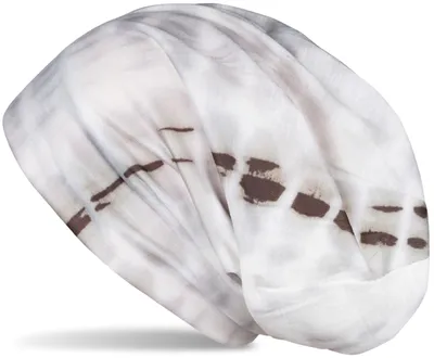 Image de styleBREAKER Bonnet unie en tissu avec imprimé de rayures batik, bonnet long léger avec dégradé 04024187