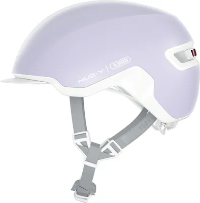 Produktbild von ABUS Fahrradhelm HUD-Y -  aufladbarem LED-Rücklicht & Clipverschluss - Stilsicherer Urban-Helm für den Alltag - für Damen und Herren  - pure lavender, Größe M (54-58 cm)