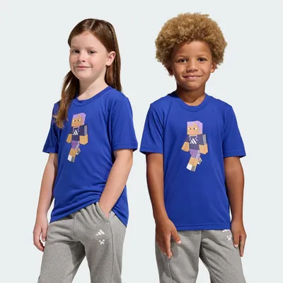 Zdjęcie produktu dla Koszulka treningowa Minecraft dla dzieci (uni ), marki adidas, kolor: jasnoniebieski, rozmiar: 7-8 lat
