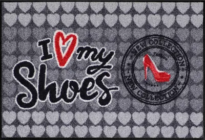 Produktbild von Salonloewe I LOVE MY SHOES Fußmatte Wohnmatte 50 x 75 cm