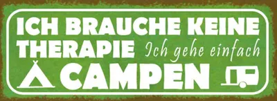 Produktbild von vianmo Holzschild 10x27 cm Camping ich gehe einfach campen Outdoor