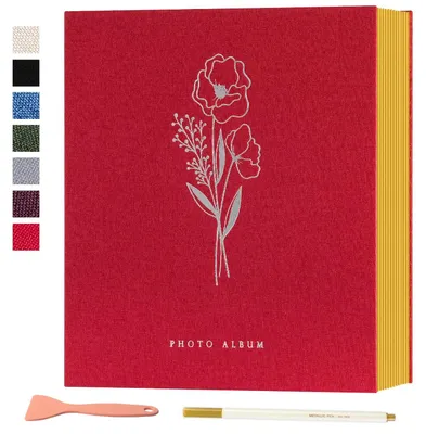 Image de Elzusha - Album photo autocollant avec 80 pages, adapté à différents formats de photos