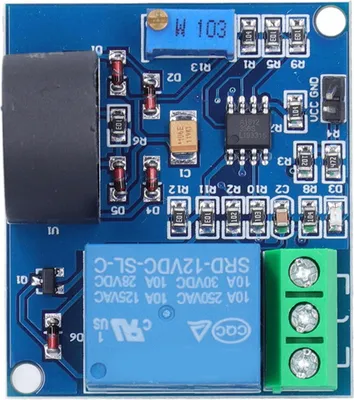 Image de Module de détection de courant AC Module de protection à relais 12V Module de protection contre les surintensités 5A Sortie d'interrupteur