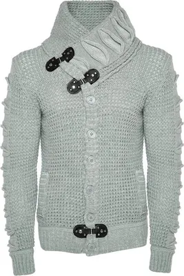 Produktbild von Strickjacke CARISMA CRM7652 Knopfleiste und Schalkragen Grau S