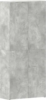 Produktbild von vidaXL Schuhschrank mit Regal Grau 80 x 35,5 x 180 cm Holzwerkstoff