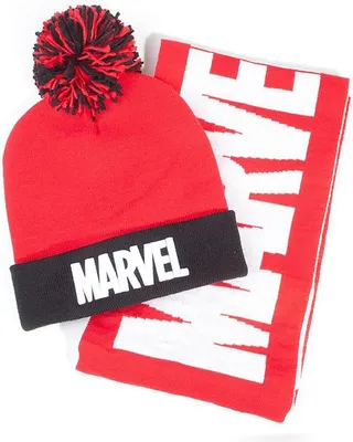 Image de Bonnet Marvel & Set Schal Logo