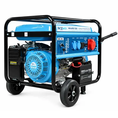 Produktbild von Benzin-Stromerzeuger HEXWELT 6500 W 230/400 V E-Start AVR HW-APB-7500