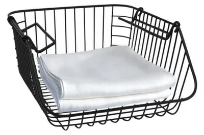 Produktbild von Hangekorb fur Schrank - Metall - 27 x 29 x 14 cm - schwarz - Schrankkorb - Aufbewahrungsmobel