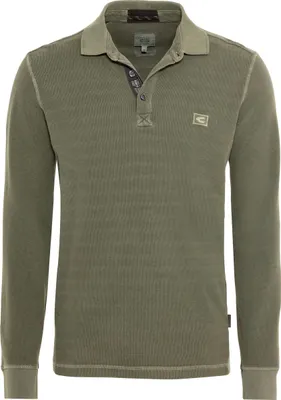 Produktbild von 27132 Camel Active, , Herren langarm Polohemd Poloshirt, Pique leicht angerauht, marineblau, L
