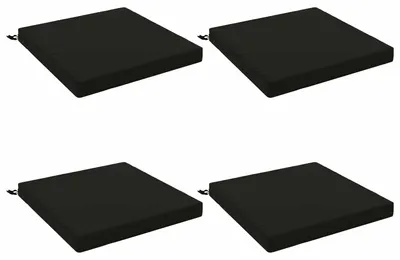 Image de Coussin de siège, ensemble de 4 pièces, modèle SOEST, 100 % polyester, couleur noire