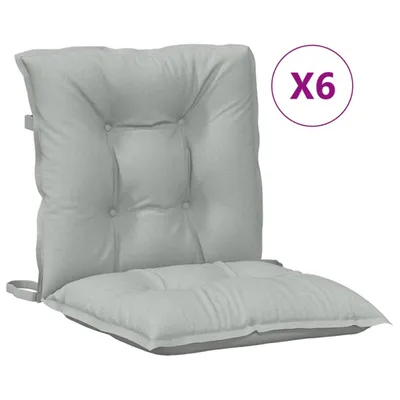 Produktbild von vidaXL Niedriglehner-Auflagen 6 Stk. Melange Hellgrau 100x50x7cm Stoff