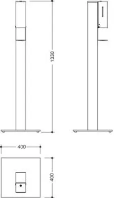 Produktbild von HEWI 900.06.01360 DX Desinfektionsspender Säule, plvb.,