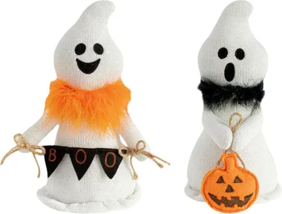 Zdjęcie produktu dla Pluszowe maskotki Halloween Dekoracje stołowe Lalki-duchy 2 sztuki