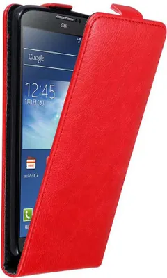 Produktbild von Cadorabo Hülle für Samsung Galaxy NOTE 3 Schutz Hülle in Rot Flip Etui Handyhülle Case Cover
