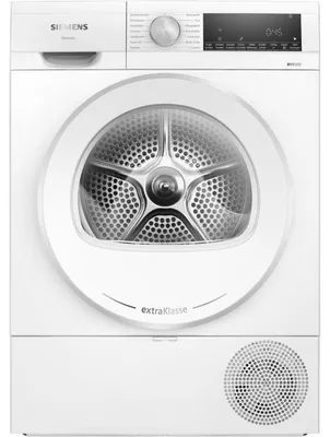 Produktbild von Siemens iQ500 WQ33G2D176, Freistehend, Frontlader, Wärmepumpe, Weiß, Tasten, Touchsteuerung, Rechts