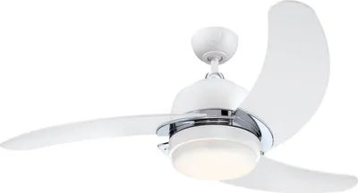 Obrázek produktu pro Stropní ventilátor Simone bílý 122 cm s LED osvětlením a stahovacími řetízky