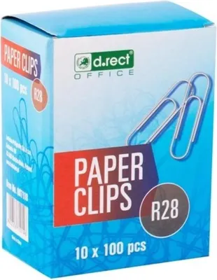 Productafbeelding van Kantoorklemmen, metalen, rond, 28 mm, 100 stuks. D.RECT