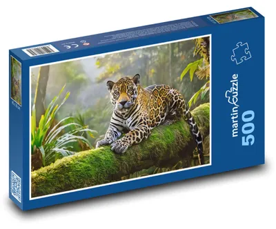 Zdjęcie produktu dla Puzzle 500 Jaguar w tropikalnym lesie - martinpuzzle